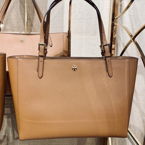 Tory Burch Emerson Large Leather Buckle Tote - Picture 5 of 8